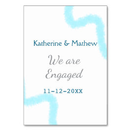 Tarjeta De Mesa Nos comprometemos espiral elegante acuarela gris a