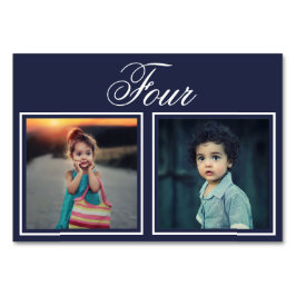 Tarjeta De Mesa Novia Groom Age Elegant Personalizado Color Table 