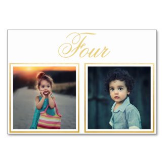 Tarjeta De Mesa Novia Groom Age Elegate Classy Gold Table Number