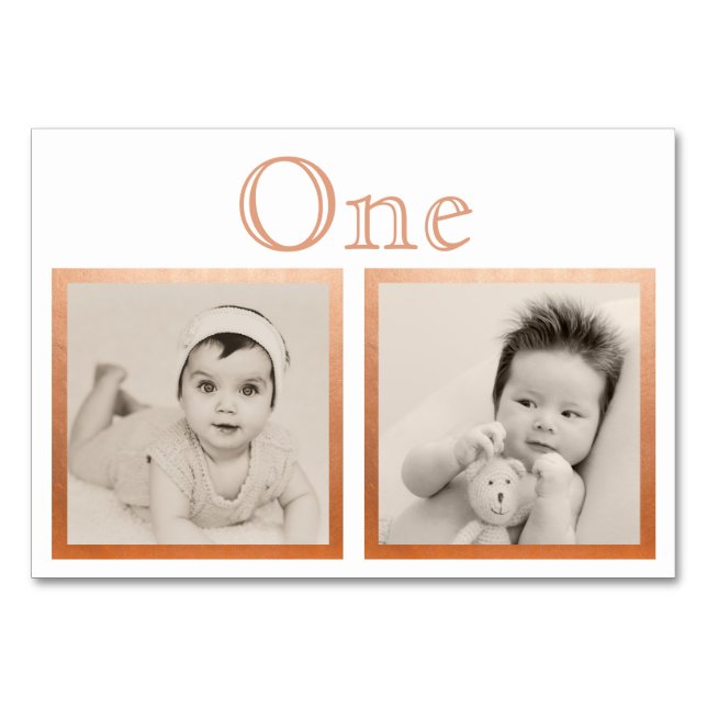 Tarjeta De Mesa Novia Groom Personalizado Edad Rosa Número de tabl (Anverso)