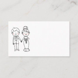 Tarjeta De Mesa Novia Groom Personalizado Partido de la Boda Blanc