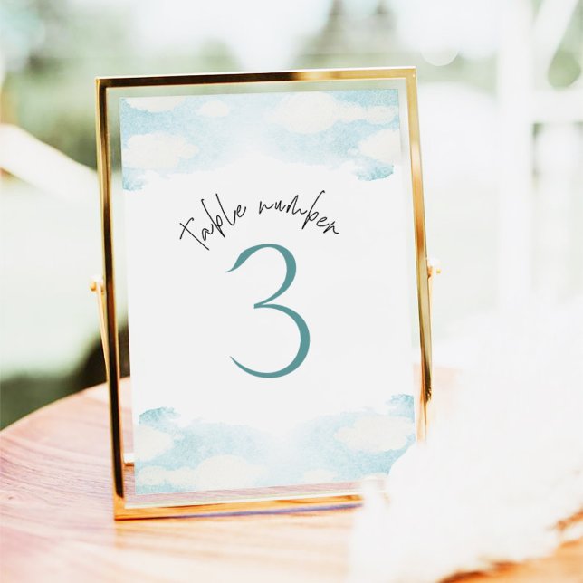 Tarjeta De Mesa Nube 9 Ducha nupcial azul y blanca 3 (Subido por el creador)