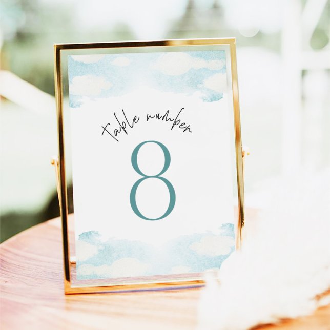 Tarjeta De Mesa Nube 9 Ducha nupcial azul y blanca 8 (Subido por el creador)