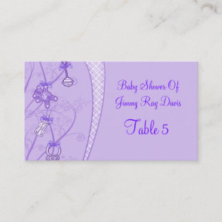 Tarjeta De Mesa Nuestra Nueva Adición En Hues Púrpura