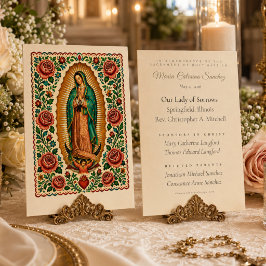 Tarjeta De Mesa Nuestra Señora de Guadalupe Arte Popular Recuerdo