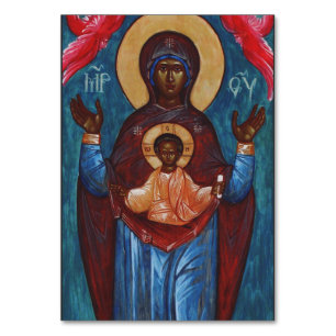 Tarjeta De Mesa Nuestra Señora del Signo Impresión de Arte de Luz 