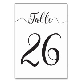 Tarjeta De Mesa Número de cuadro 26