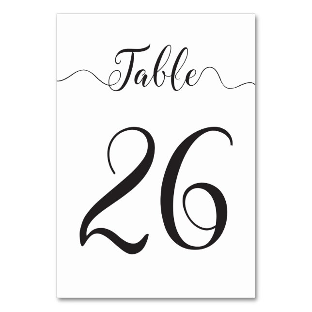Tarjeta De Mesa Número de cuadro 26 (Anverso)