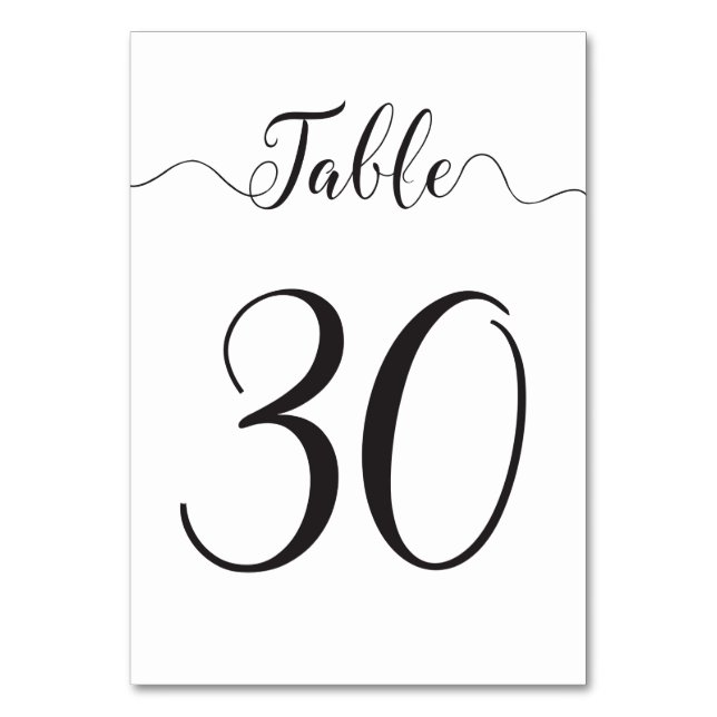 Tarjeta De Mesa Número de cuadro 30 de 30 (Anverso)