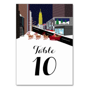 Tarjeta De Mesa Número de cuadro de número de Navidades de Santa S