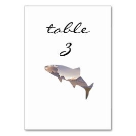 Tarjeta De Mesa Número de la mesa de recepción Pescado Rústico de 