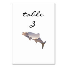 Número de la mesa de recepción Pescado Rústico de