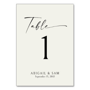 Tarjeta De Mesa Número de la mesa Minimalista de la recepción de b