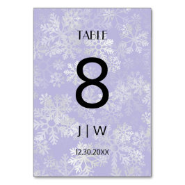 Tarjeta De Mesa Número de Navidad nevada