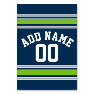 Tarjeta De Mesa Número de nombre personalizado de Jersey para Depo