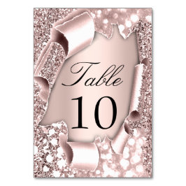 Tarjeta De Mesa Número de tabla 10 Sencillamente Rosa 3D marco rea