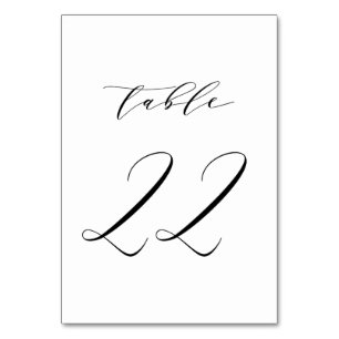 Tarjeta De Mesa Número de tabla 22 del Boda de guiones Minimalista