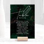 Tarjeta De Mesa Número de tabla Agua oscura Color de agua Verde Ma<br><div class="desc">Número de la tabla Agua color de color oscuro verde mágico dorado. Elementos coincidentes disponibles.</div>