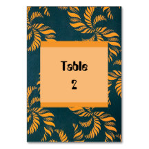 Número de tabla Ankara verde y Naranja