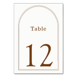 Tarjeta De Mesa Número de tabla arco de terracota