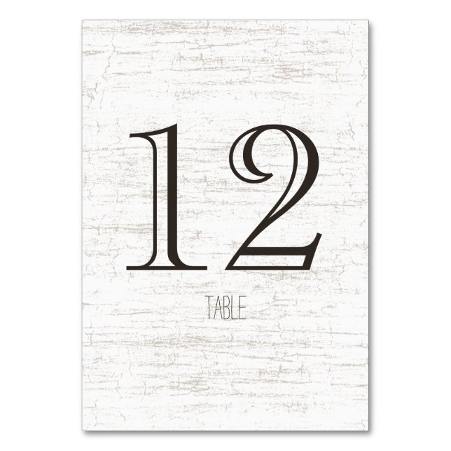 Tarjeta De Mesa Número de tabla Birch Woodland (Reverso)