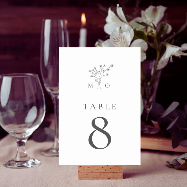 Tarjeta De Mesa Número de tabla boda personalizado moderno y elega (Subido por el creador)