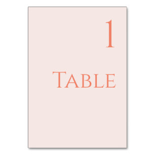 Tarjeta De Mesa Número de tabla boda-Rubor