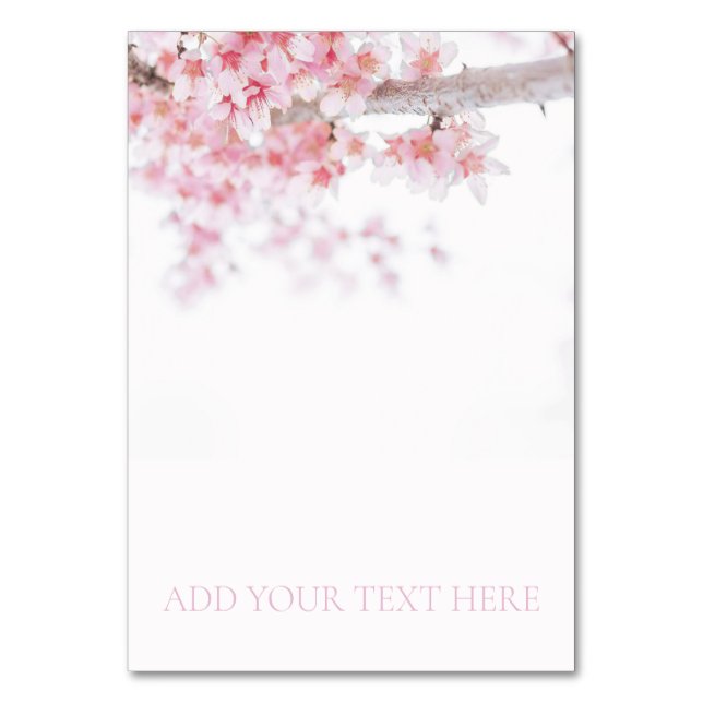 TARJETA DE MESA NÚMERO DE TABLA : CHERRY BLOSSOM (Anverso)