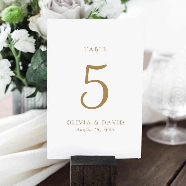 Tarjeta De Mesa Número de tabla clásico minimalista (Subido por el creador)
