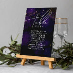 Tarjeta De Mesa Número de tabla Color de agua oscuro Morado mágico<br><div class="desc">Número de la tabla Color de agua oscuro Morado mágico dorado. Elementos coincidentes disponibles.</div>