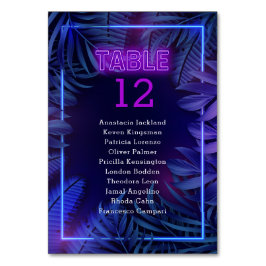 Tarjeta De Mesa Número de tabla de acompañamiento de Fiesta de bri