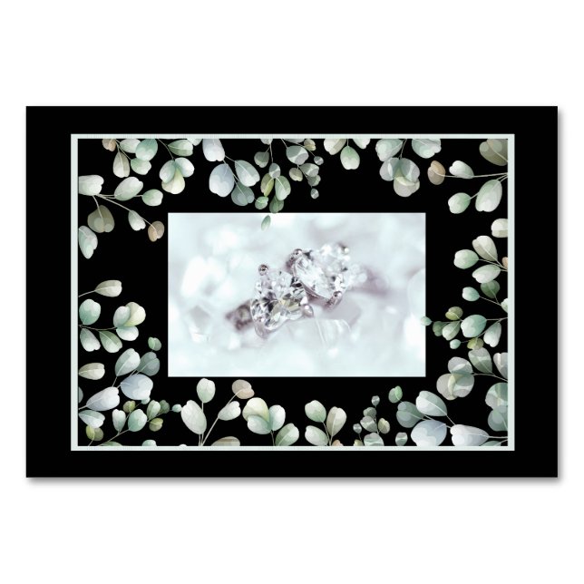 Tarjeta De Mesa Número de tabla de amor para siempre (Anverso)