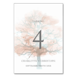 Tarjeta De Mesa Número de tabla de árbol de niebla