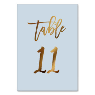Tarjeta De Mesa número de tabla de boda azul polvoriento de Reliev