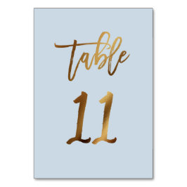 Tarjeta De Mesa número de tabla de boda azul polvoriento de Reliev