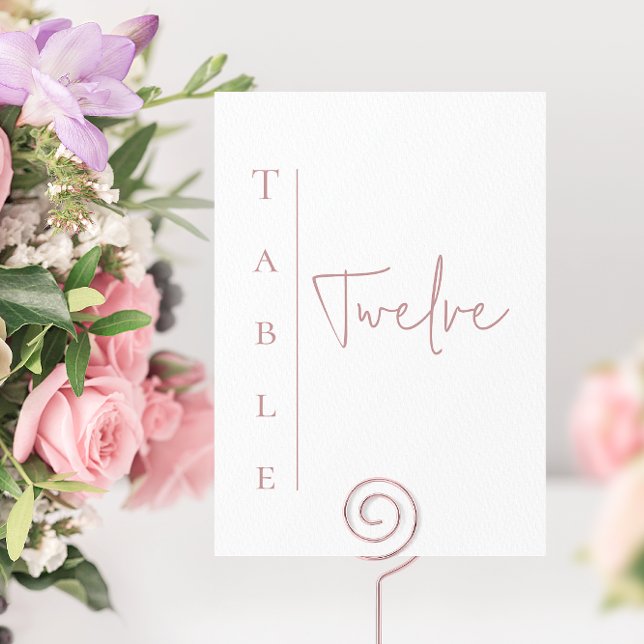 Tarjeta De Mesa Número de tabla de Boda blanco y malva (Subido por el creador)