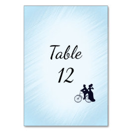 Tarjeta De Mesa Número de tabla de Boda de bicicleta azul