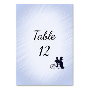 Tarjeta De Mesa Número de tabla de Boda de bicicleta azul