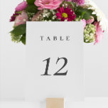 Tarjeta De Mesa Número de tabla de Boda de guión minimalista elega<br><div class="desc">Elegante Número de tabla de Boda de guión minimalista. Descubra toda la colección para un tema de boda de coordenadas. Dm para asesoramiento o personalización</div>