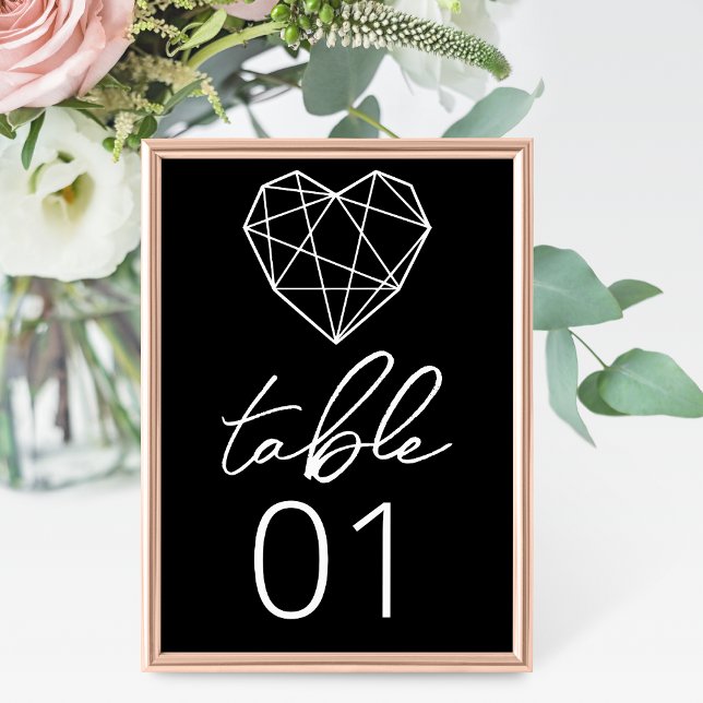Tarjeta De Mesa Número de tabla de Boda de Heartstring (Subido por el creador)