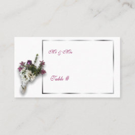 Tarjeta De Mesa Número de tabla de boda de heather y encaje