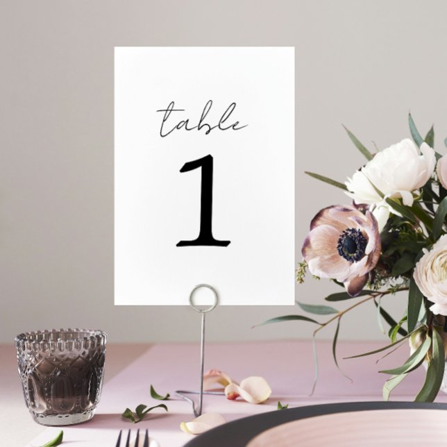 Tarjeta De Mesa Número de tabla de Boda de la verdadera simplicida (Subido por el creador)