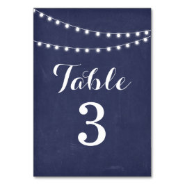 Tarjeta De Mesa Número de tabla de Boda de luz de cadena de verano