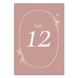 Tarjeta De Mesa Número de tabla de Boda de marfil de flores silves