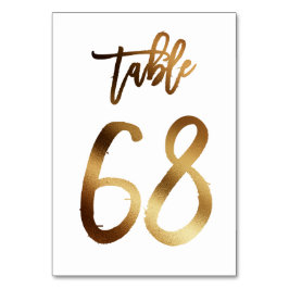 Tarjeta De Mesa número de tabla de boda de moda de Relieve metaliz