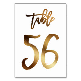 Tarjeta De Mesa número de tabla de boda de moda de Relieve metaliz