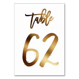 Tarjeta De Mesa número de tabla de boda de moda de Relieve metaliz