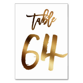 Tarjeta De Mesa número de tabla de boda de moda de Relieve metaliz