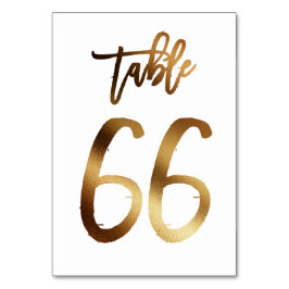 Tarjeta De Mesa número de tabla de boda de moda de Relieve metaliz