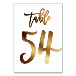 Tarjeta De Mesa número de tabla de boda de moda de Relieve metaliz